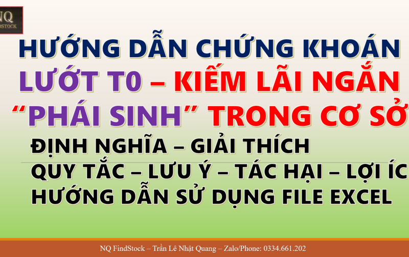 CHIA SẺ KIẾN THỨC LƯỚT T0 – KIẾM LÃI NGẮN - “PHÁI SINH” TRONG CƠ SỞ - TỐI ĐA HOÁ LỢI NHUẬN DOWNTREND
